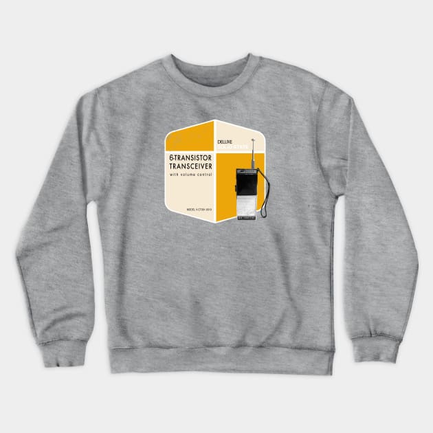 Walkie Talkie Classic Retro Logo Crest - Yellow Print T-Shirt Crewneck Sweatshirt by callingtomorrow